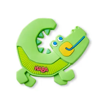 Haba Βρεφική κουδουνίστρα - μασητικό οδοντοφυίας Κροκόδειλος
