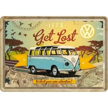 Nostalgic Μεταλλική κάρτα σε φάκελο `Volkswagen VW Bulli - Lets Get Lost`