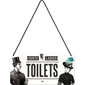Nostalgic Μεταλλική κρεμαστή ταμπέλα Achtung Toilet