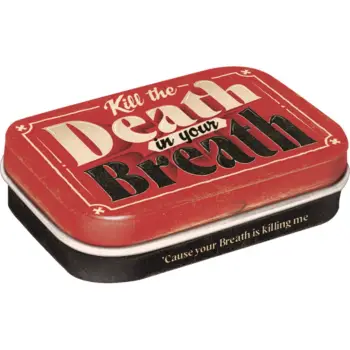 Nostalgic μεταλλικό κουτάκι με μέντες `Kill the Death in your Breath` 15gr