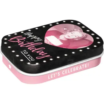 Nostalgic Μεταλλικό κουτάκι με μέντες Marilyn - Happy Birthday 15gr
