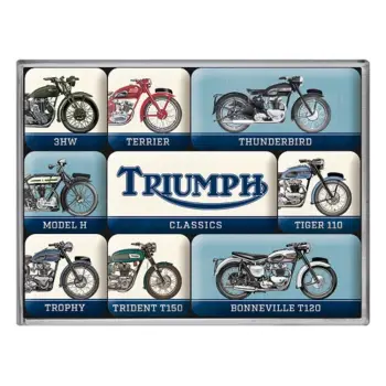 Nostalgic Μεταλλικά Μαγνητάκια (Σετ 9 τεμαχίων) Triumph - Model Chart