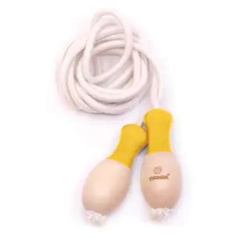 Svoora ξύλινο σχοινάκι κίτρινο αναπήδησης