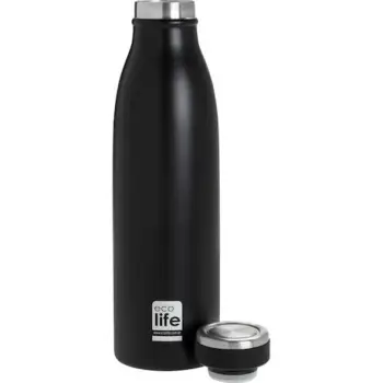 ECOLIFE BLACK SLIM ΜΕΤΑΛΛΙΚΟ ΜΠΟΥΚΑΛΙ ΘΕΡΜΟΣ  500ml