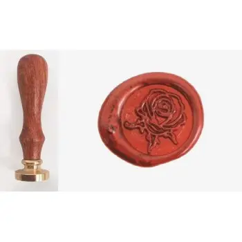 Ορειχάλκινη Σφραγίδα Φ 2,5cm "Ρόδο" με Χερούλι