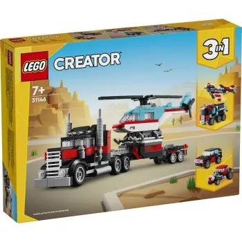 LEGO CREATOR FLATBED TRUCK WITH HELICOPTER