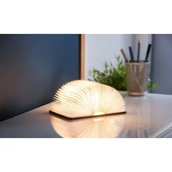 ΞΥΛΙΝΟ ΦΩΤΙΣΤΙΚΟ ΒΙΒΛΙΟ GINGKO GK12WB NATURAL WOOD SMART BOOK LIGHT WALNUT