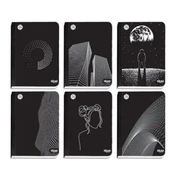 SKAG ΤΕΤΡΑΔΙΟ ΛΙΝΟΔΕΤΟ ΧΑΡΤΙΝΟ  BLACK & WHITE A4 ΡΙΓΕ 3 ΘΕΜΑΤΩΝ 70gr