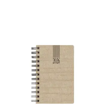 ΗΜΕΡΟΛΟΓΙΟ 2026 ΗΜΕΡΗΣΙΟ 11x16.5cm Kashmir Σπιράλ Μπεζ  S