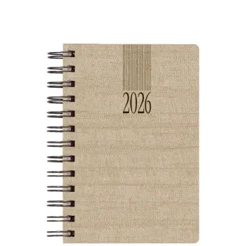ΗΜΕΡΟΛΟΓΙΟ 2026 ΗΜΕΡΗΣΙΟ 17.2x24cm Kashmir Σπιράλ Μπεζ L
