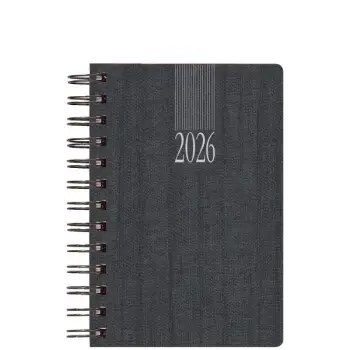 ΗΜΕΡΟΛΟΓΙΟ 2026 ΗΜΕΡΗΣΙΟ 17.2x24cm Kashmir Σπιράλ Ανθρακί L