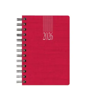 ΗΜΕΡΟΛΟΓΙΟ 2026 ΗΜΕΡΗΣΙΟ 17.2x24cm Kashmir Σπιράλ Κόκκινο L