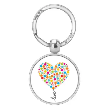 THINKOFME ΜΠΡΕΛΟΚ 3,6cm ΚΑΡΔΙΑ ΠΟΛΥΧΡΩΜΗ LOVE
