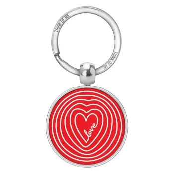 THINKOFME ΜΠΡΕΛΟΚ 3,6cm ΟΜΟΚΕΝΤΡΕΣ ΚΑΡΔΙΕΣ LOVE