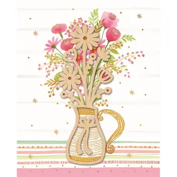 ΚΑΡΤΑ HOLLYWOOD ΧΩΡΙΣ ΜΗΝΥΜΑ ΞΥΛΙΝΟ ΒΑΖΟ ΜΕ ΛΟΥΛΟΥΔΙΑ