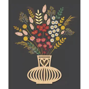 ΚΑΡΤΑ HOLLYWOOD ΧΩΡΙΣ ΜΗΝΥΜΑ ΞΥΛΙΝΟ ΒΑΖΟ ΜΕ ΚΑΡΔΙΑ ΣΕ ΜΑΥΤΟ ΦΟΝΤΟ