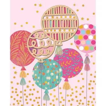 ΚΑΡΤΑ HOLLYWOOD ΧΩΡΙΣ ΜΗΝΥΜΑ ΜΠΑΛΟΝΙΑ ΣΕ ΡΟΖ ΦΟΝΤΟ