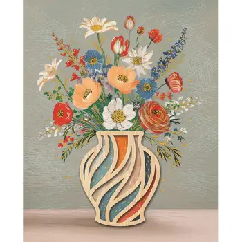 ΚΑΡΤΑ HOLLYWOOD ΧΩΡΙΣ ΜΗΝΥΜΑ ΞΥΛΙΝΟ ΒΑΖΟ ΜΕ ΑΓΡΙΟΛΟΥΛΟΥΔΑ