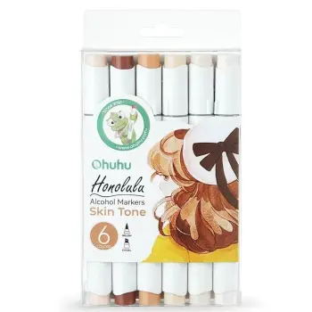 Μαρκαδόροι Ohuhu Αlcohol Art Markers σετ 6 χρωμάτων Skin Tones