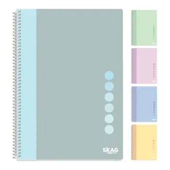 SKAG Θεματικά Τετράδια Pastel Vibe A4 3 Θεμάτων 80Γρ
