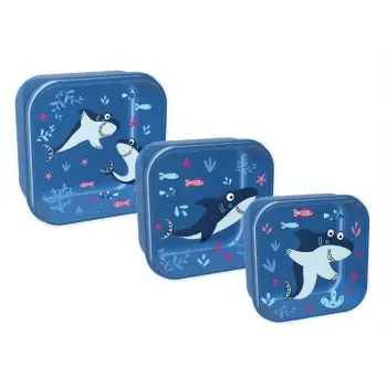 ΔΟΧΕΙΟ ΦΑΓΗΤΟΥ i DRINK ID2215 SHARK SNACK set 3τεμ