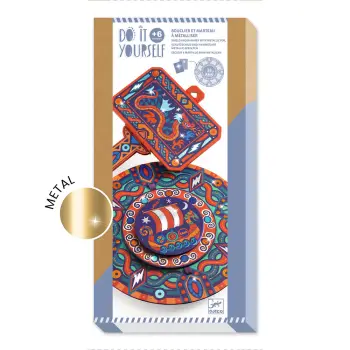 Djeco DIY φτιάχνω ασπίδα και σφυρί με φύλλα χρυσού και αυτοκόλλητα `Βί