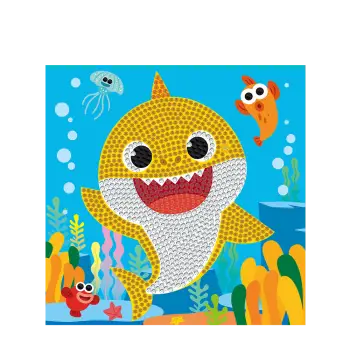 DIAMOMD DOTZ ΚΑΤΑΣΚΕΥΗ ΨΗΦΙΔΩΤΟ BOX 28x28cm BIG DOTZBOX BABY SHARK