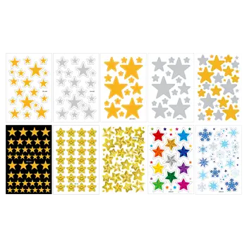 ΑΥΤΟΚΟΛΛΗΤΑ ΧΡΙΣΤΟΥΓΕΝΝΩΝ LASER 16x8cm ΑΣΤΕΡΙΑ ΚΑΡΤΕΛΑ