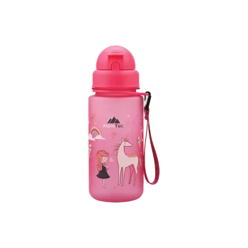 ALPINTEC ΠΑΓΟΥΡΙ ΠΑΙΔΙΚΟ ΜΕ ΚΑΛΑΜΑΚΙ ΠΛΑΣΤΙΚΟ BPA-FREE 400ml PRINCESS ΡΟΖ