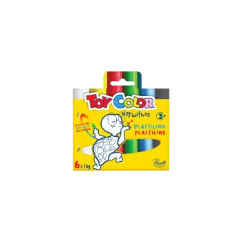 TOY COLOR ΠΛΑΣΤΕΛΙΝΗ 3+ ΧΑΡΤΙΝΟ BLISTER 6 ΧΡΩΜΑΤΑ 96gr KIDS ΑΣΣΟΡΤΙ