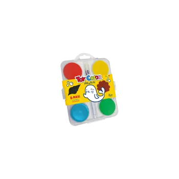 TOY COLOR ΝΕΡΟΧΡΩΜΑΤΑ ΜΕ ΠΙΝΕΛΟ 3+ ΠΛΑΣΤΙΚΟ BLISTER 6 ΧΡΩΜΑΤΑ Φ55mm CLASSIC