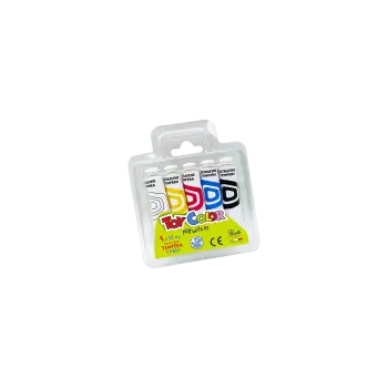 TOY COLOR ΤΕΜΠΕΡΑ SUPER WASHABLE ΠΛΑΣΤΙΚΟ 3+ BLISTER 5 ΧΡΩΜΑΤΑ 12ml PRIMARY ΑΣΣΟΡΤΙ