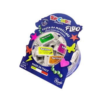 TOY COLOR ΒΙΤΡΙΝΑ ΓΕΜΑΤΗ ΠΗΛΟΣ AIR DRY 4 ΧΡΩΜΑΤΑ 100gr PRIMARY ΑΣΣΟΡΤΙ 24 TΕΜΑΧΙΑ