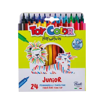 TOY COLOR ΜΑΡΚΑΔΟΡΟΣ JUNIOR SUPERWASHABLE ΧΑΡΤΙΝΟ BLISTER 24 ΧΡΩΜΑΤΑ Φ2.8mm PRIMARY ΑΣΣΟΡ? (Το προιόν πωλείται σε μεμονωμένα τεμ