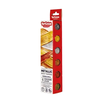 TOY COLOR ΤΕΜΠΕΡΑ 6ΧΡΩΜΑΤΑx25ml ΜΕΤΑΛΛΙΚΕΣ ΑΠΟΧΡΩΣΕΙΣ