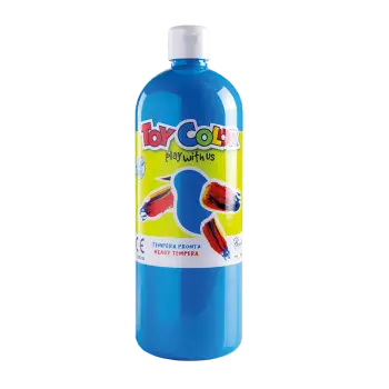 TOY COLOR ΤΕΜΠΕΡΑ SUPERWASHABLE 1000ml PRIMARY CYAN ΜΠΛΕ