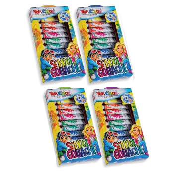 TOY COLOR ΤΕΜΠΕΡΑ SUPERWASHABLE ΧΑΡΤΙΝΟ BLISTER 12 ΧΡΩΜΑΤΑ 7.5ml PRIMARY ΑΣΣΟΡΤΙ