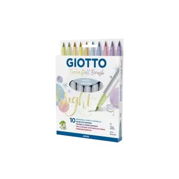 GIOTTO ΜΑΡΚΑΔΟΡΟΙ ΠΙΝΕΛΛΟ ΥΔΑΤΟΔΙΑΛΥΤΟΙ BLISTER TURBO SOFT 10 ΧΡΩΜΑΤΑ PASTEL ΑΣΣ