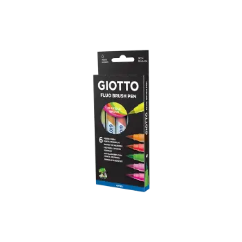 GIOTTO ΜΑΡΚΑΔΟΡΟΣ ΠΙΝΕΛΛΟ BLISTER TURBO SOFT 6 ΧΡΩΜΑΤΑ FLUO ΑΣΣΟΡΤΙ