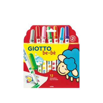 GIOTTO ΜΑΡΚΑΔΟΡΟΙ JUMBO 2+ BLISTER 12 ΧΡΩΜΑΤΑ SUPER WASH 5mm ΒΕ-ΒΕ ΑΣΣΟΡΤΙ