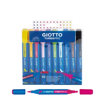GIOTTO ΜΑΡΚΑΔΟΡΟΣ ΔΙΠΛΗ ΜΥΤΗ BLISTER 10 ΧΡΩΜΑΤΑ TURBO PRO ΑΣΣΟΡΤΙ
