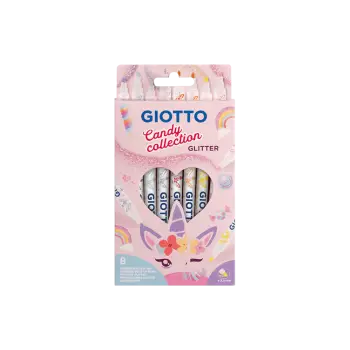 GIOTTO ΜΑΡΚΑΔΟΡΟΙ 3+ BLISTER 8 ΧΡΩΜΑΤΑ GLITTER CANDY