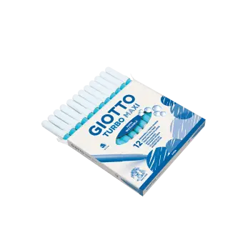 GIOTTO ΜΑΡΚΑΔΟΡΟΣ TURBO MAXI SUPERWASHABLE Φ5mm ΓΑΛΑΖΙΟ 12 ΤΕΜΑΧΙΑ (Το προιόν πωλείται σε μεμονωμένα τεμάχια του ενός)