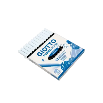 GIOTTO ΜΑΡΚΑΔΟΡΟΣ TURBO MAXI SUPERWASHABLE Φ5mm ΜΑΥΡΟ 12 ΤEMAXIA (Το προιόν πωλείται σε μεμονωμένα τεμάχια του ενός)