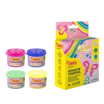JOVI ΔΑΚΤΥΛΟΜΠΟΓΙA WHASHABLE 3+ ΧΑΡΤΙΝΟ BLISTER 4 ΧΡΩΜΑΤΑ 35ml GLITTER ΑΣΣΟΡΤΙ
