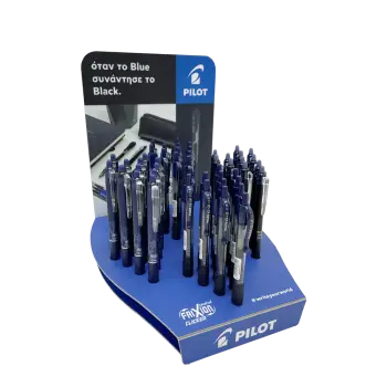 PILOT ΒΙΤΡΙΝΑ ΓΕΜΑΤΗ ΣΤΥΛΟ FRIXION & G-2 BLUE BLACK 48 ΤΕΜΑΧΙΑ (Το προιόν πωλείται σε μεμονωμένα τεμάχια του ενός)