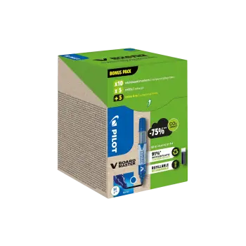 PILOT ΜΑΡΚΑΔΟΡΟΣ ΠΙΝΑΚΟΣ BEGREEN V-BOARD MEDIUM PROMO 10 ΤΕΜΑΧΙΑ & ΑΝΤΑΛΛΑΚΤΙΚΟ