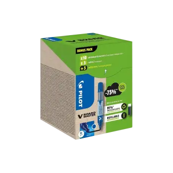 PILOT ΜΑΡΚΑΔΟΡΟΣ ΠΙΝΑΚΟΣ BEGREEN V-BOARD MEDIUM PROMO 10Τ & ΑΝΤΑΛΛΑΚΤΙΚΟ 10Τ ΜΠΛΕ