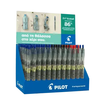 PILOT ΒΙΤΡΙΝΑ ΓΕΜΑΤΗ ΣΤΥΛΟ BALLPOINT 1.0mm B2P ECOBALL ΑΣΣΟΡΤΙ 60 TEMAXIA (Το προιόν πωλείται σε μεμονωμένα τεμάχια του ενός)