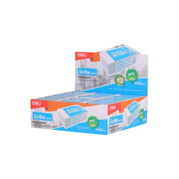 DELI ΓΟΜΑ 40x22x12mm SCRIBE PLUS ΛΕΥΚΗ 45 ΤΕΜΑΧΙΑ (Το προιόν πωλείται σε μεμονωμένα τεμάχια του ενός)